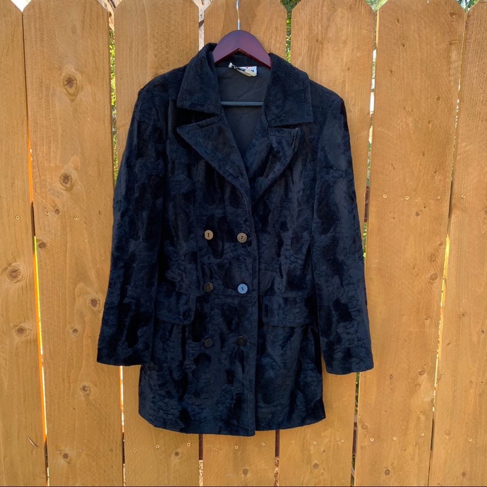 Vintage velvet textured blazer suit jacket.